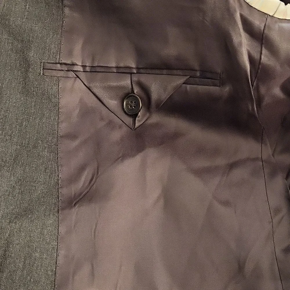 Lauren Ralph Lauren Gray Slimming Suit Jacket Size 36‎